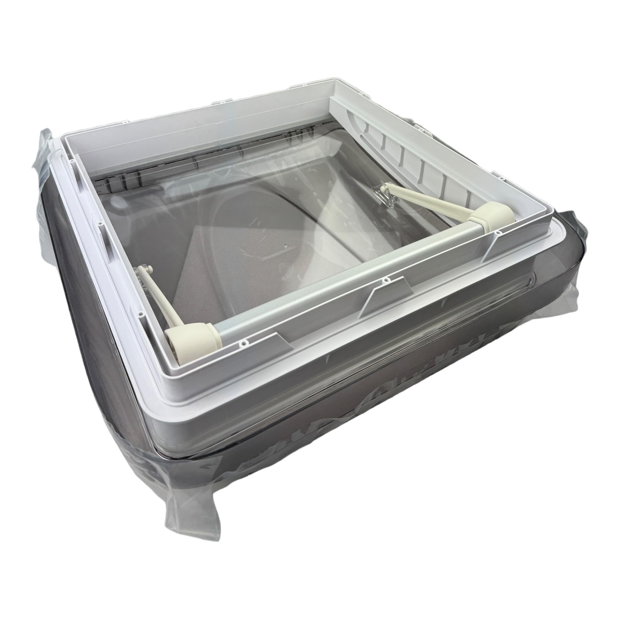 Aerodynamische Extra Vent Wohnmobil Dachluke 40x40cm mit klarer Haube