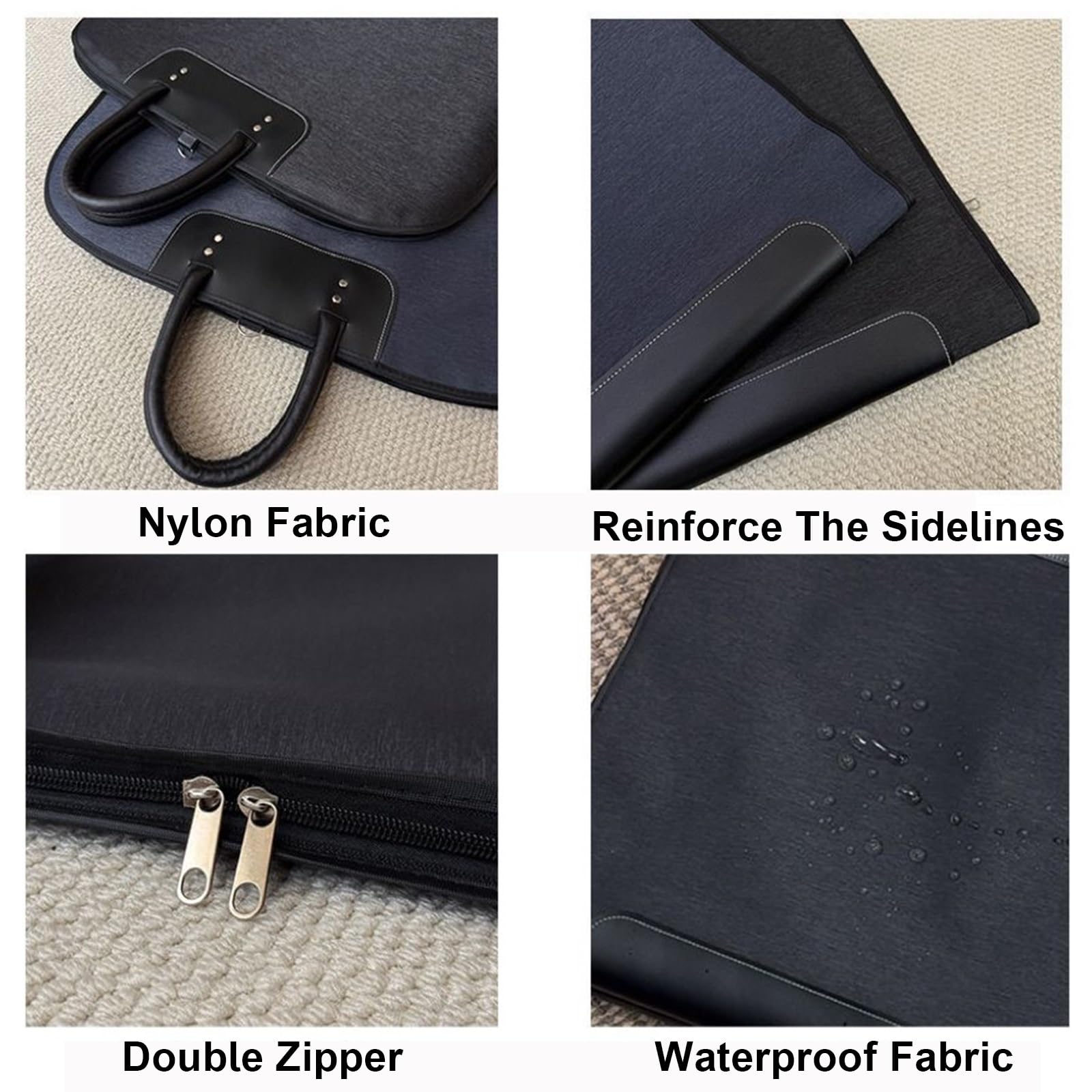 Fundas Traje Bolsas para Guardar Ropa, Fabricadas Tejido Nailon Asa de Transporte, Perfectas para Trajes, Gabardinas Ropa de Gala