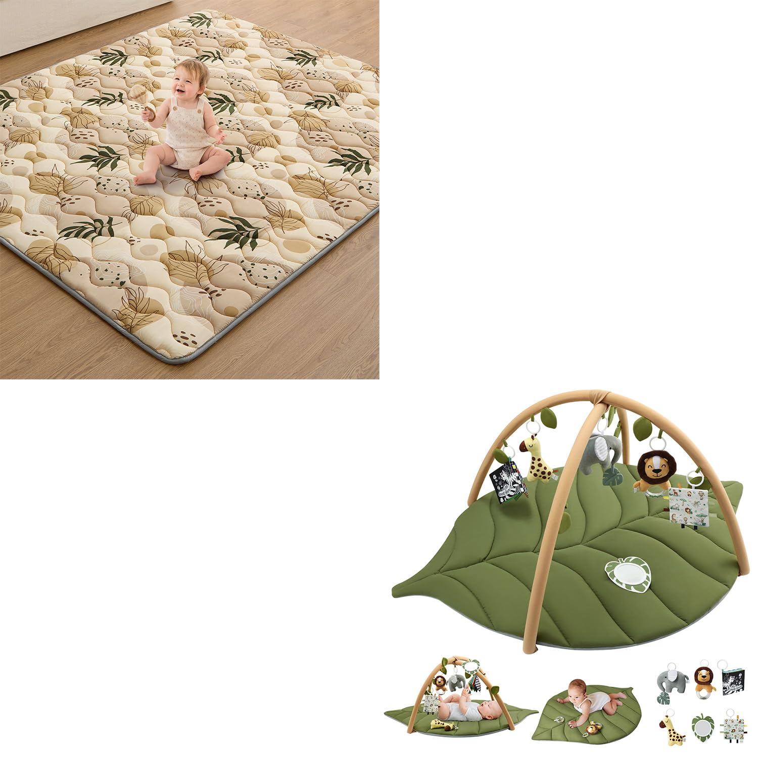 Amazon.com : Blissful Diary 71x59 Playpen Mat Earth Tones Design +