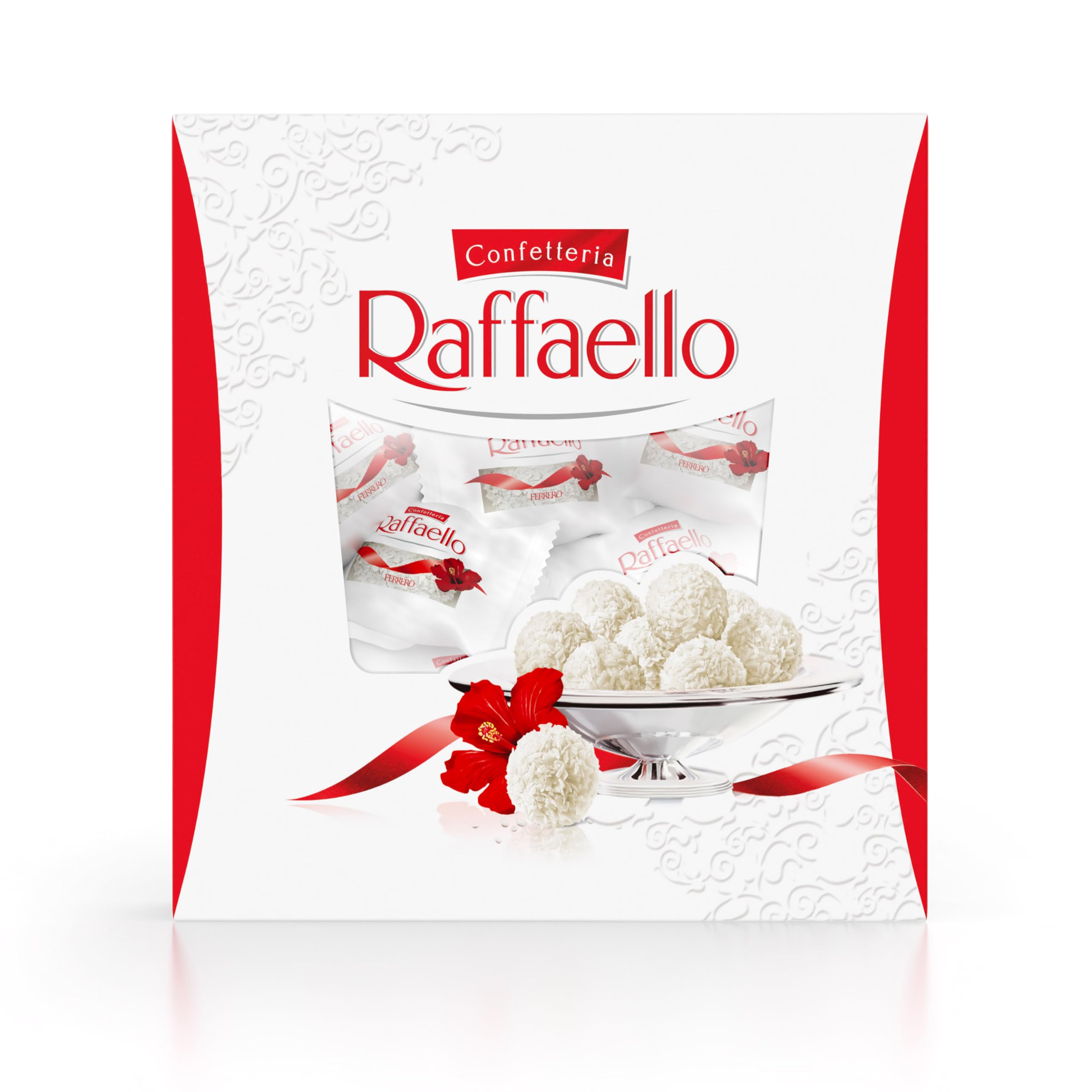 Raffaello Premium Coconut & Almond Treat Box, 24 Individually Wrapped Pralines, 240g