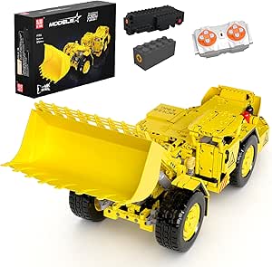 Mould King 17056 Technik RC Bulldozer, 1396 Teile Radlader mit Fernbedienung & Motoren, Baufahrzeug ModellBausatz Geschenk für Jungen und Mädchen ab 14 Jahren