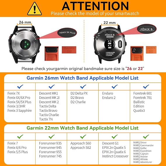 Chinber 26mm ナイロンストレッチバンド Garmin Fenix 6x/5x/7xバンド用 ソフトで調節可能なスマートウォッチバンド Garmin Fenix 5X Plus Fenix 6X Pro Fenix 3 HR Descent MK1/Mk2/ Mk2S、Enduro/Enduro 2用