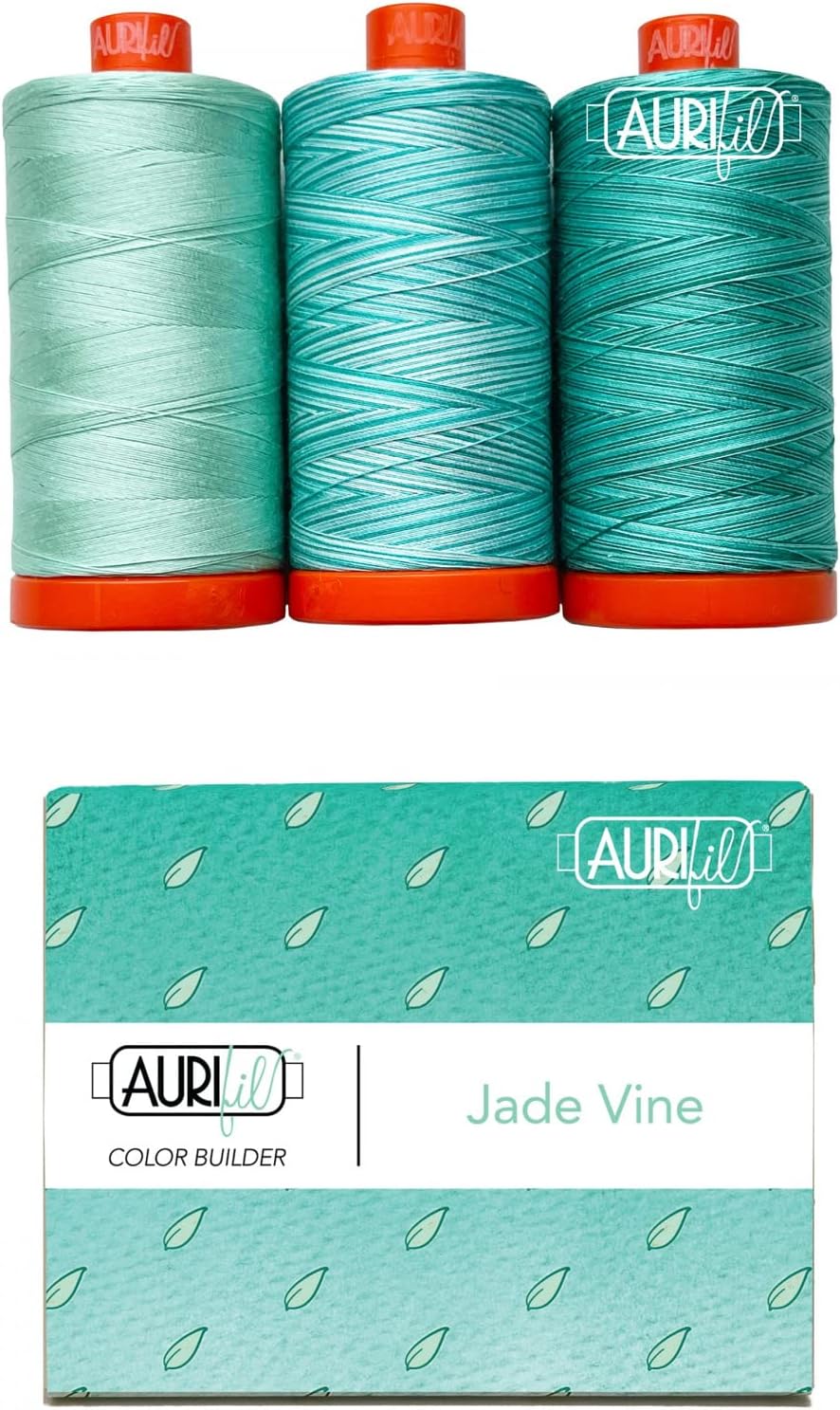 Aurifil 2022 Color Builder 50wt 3 Piece Thread Set Jade Vine