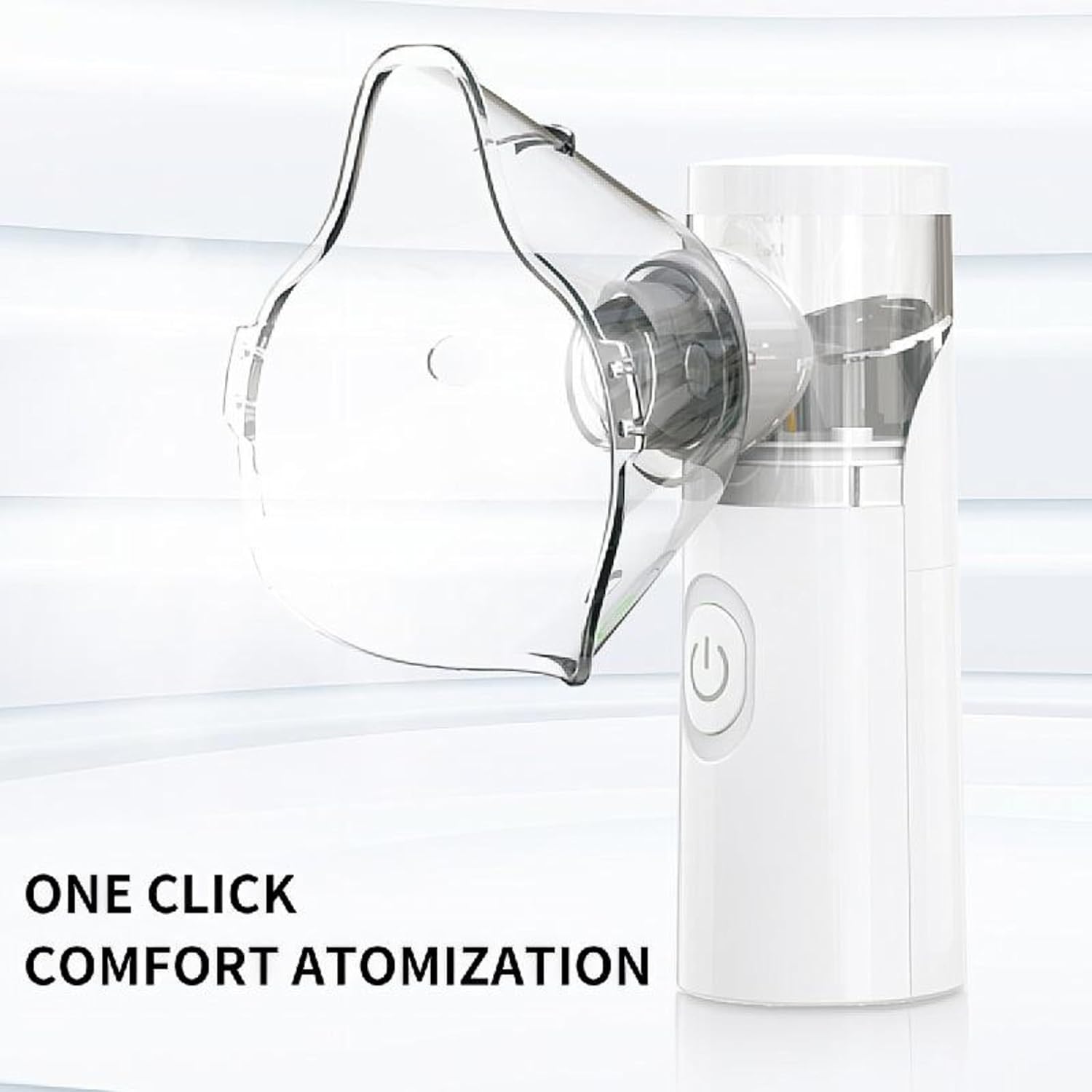 Accutrust portable handheld Aries nebulizer, USB operated, silent operation, medical grade material, white Accutrust portable handheld Aries nebulizer, USB operated, silent operation, medical grade material, white