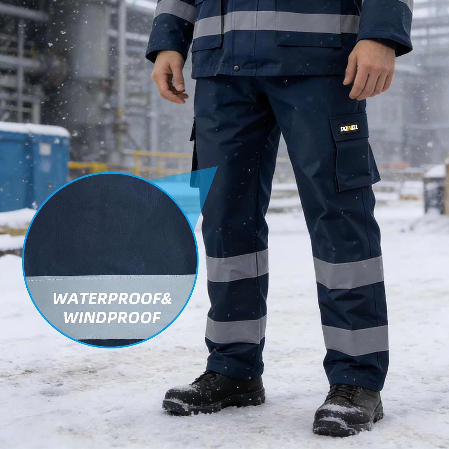 Reflective High Visibility Safety Waterproof rain Pants for Motorcycle Cycling, Farming, Hiking Works and Fishing