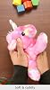 Aurora® Vibrant Bright Fancies™ Jellyroll Unicorn™ Peluche - Diversión llamativa - Abrazos encantadores - Rosa 8 Pulgadas 4