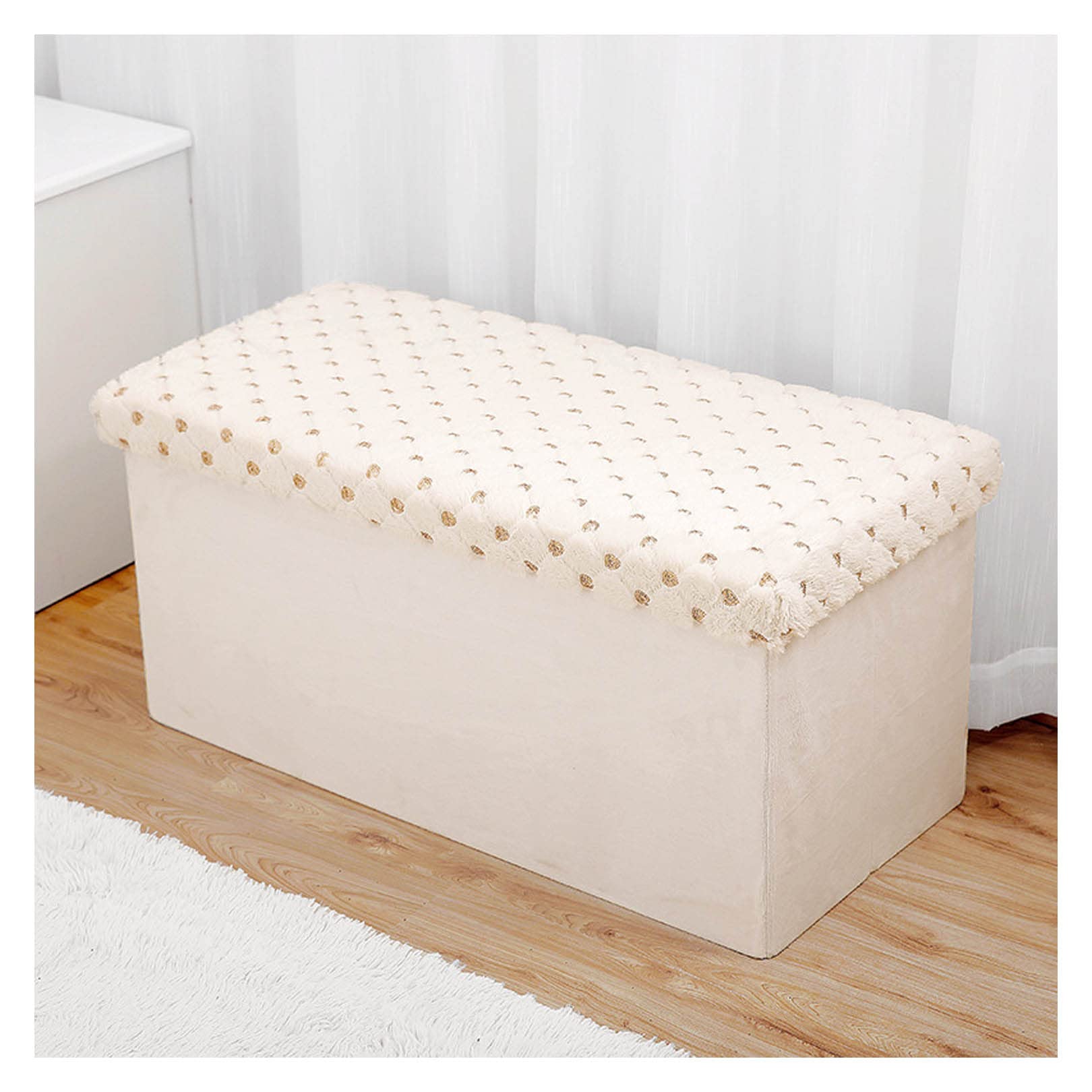 Cube de rangement et repose-pieds avec mousse à mémoire pour gagner de l'espace