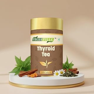 Thyroid Care Herbal Green Tea | Herbal Blend for Thyroid Balance, Detox & Energy Support | Helps Support Healthy Thyroid Function & T3/T4 Levels | Aids Stress Relief & Overall Wellness | 45 Day Tin