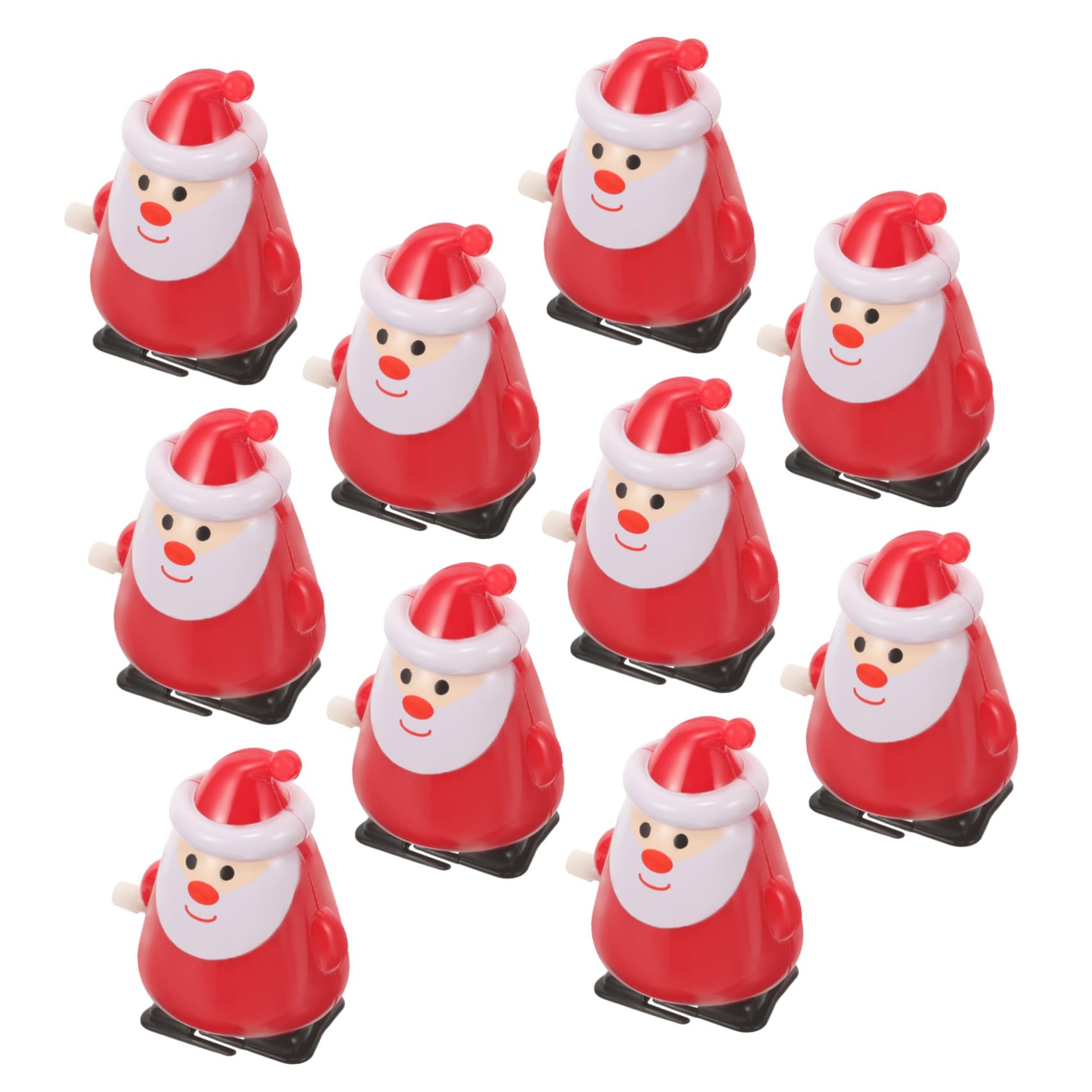 Juguetes de Cuerda Navideños con Diseño de Papá Noel Rojo Juguetes Educativos Mecánicos para Regalo Divertido para Fiesta y Festivales