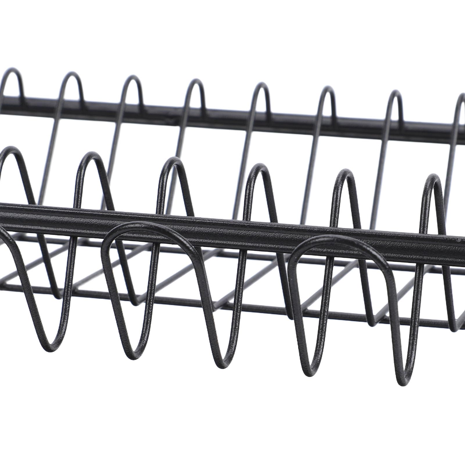 Ausla Doppellagiges Küchenregal, Abtropfgestell, Arbeitsplatten-Geschirrständer aus Karbonstahl, 41,9 X 29,9 cm, mit Abtropfschale und Utensilienhalter für Kleine Küchen, Wohnungen