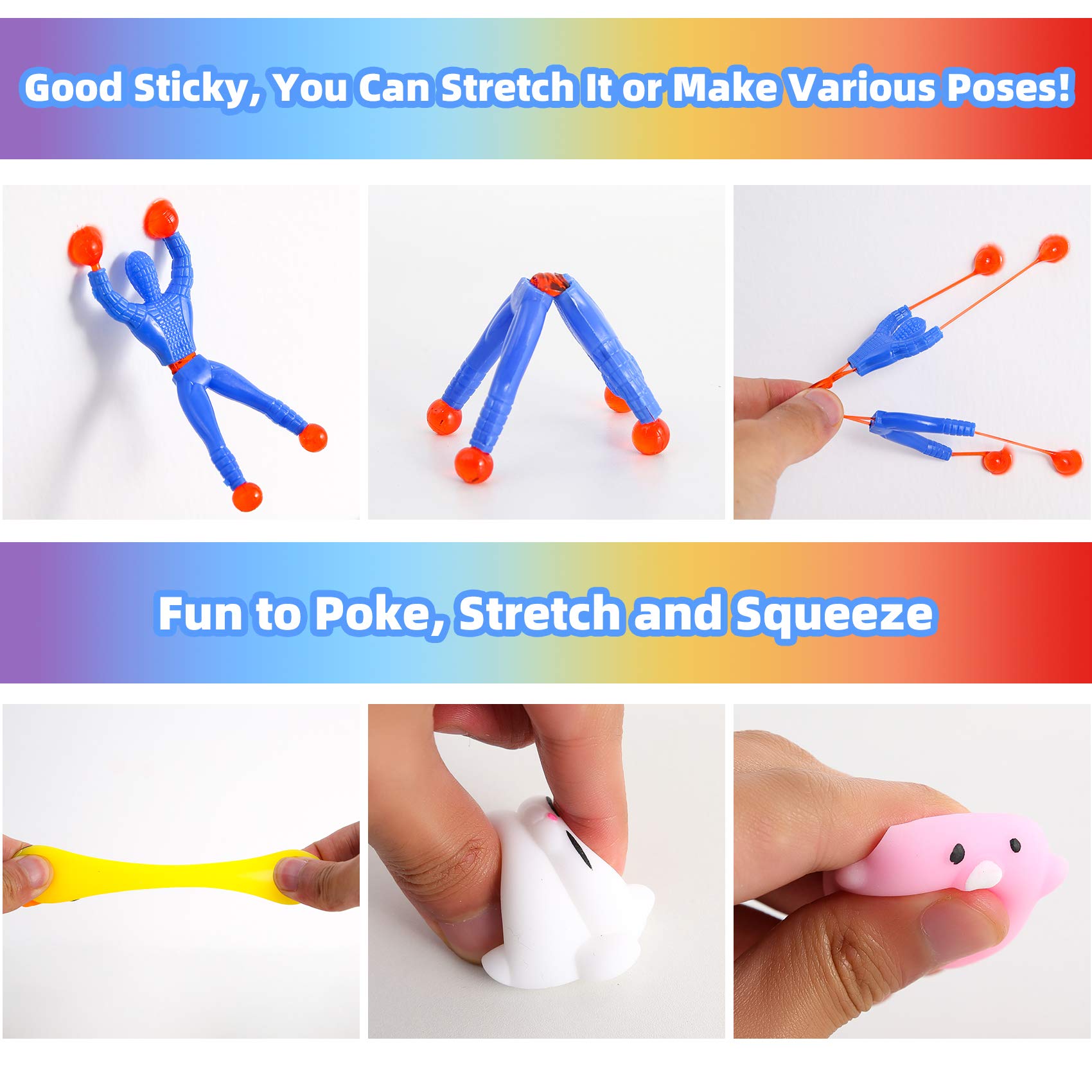 Fidget Toys Pack, Sensory Fidget Toy Set for Focus & Calm, Push Bubble Sensory Fidget Toy Rainbow Fidget Squeeze Bean, Infinity Cube, Stress Ball, Fidget Stress Relief Toy