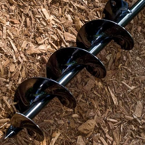 Miniatura 7 de ERYTLLY Maceta de bulbos, espiral de barrena, herramienta para maceta de jardín de 3.0 in x 24.0 in, excavadora rápida de agujeros para paraguas