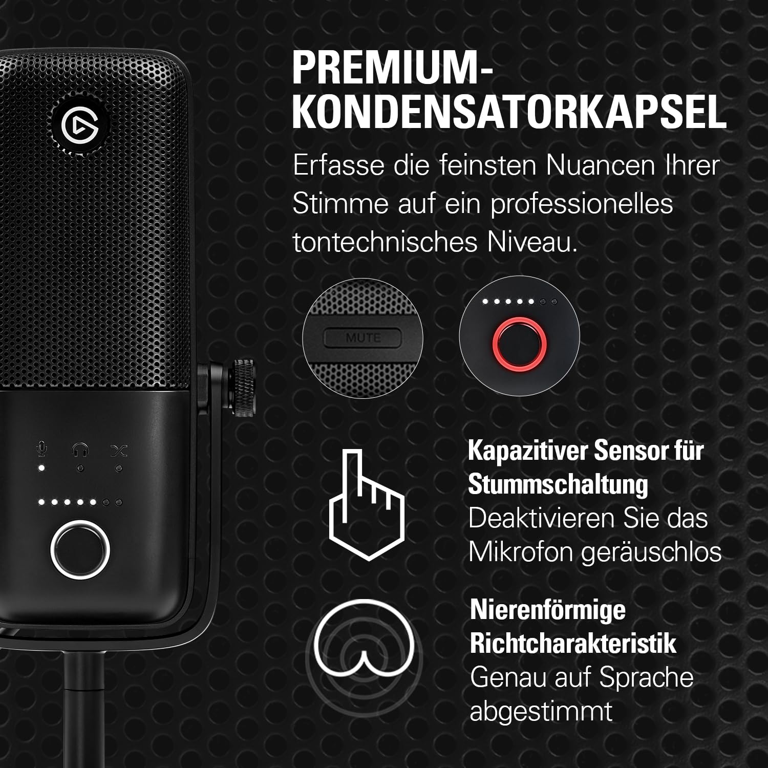 Elgato USB Audiomixing-Bundle (Black) - Audiomixer, Studio-Controller, Kondensator-Mikro für Podcasting, Streaming, Broadcasting, Gaming, anpassbare Touch-Leiste, Drehreglern und LCD-Tasten, Mac/PC