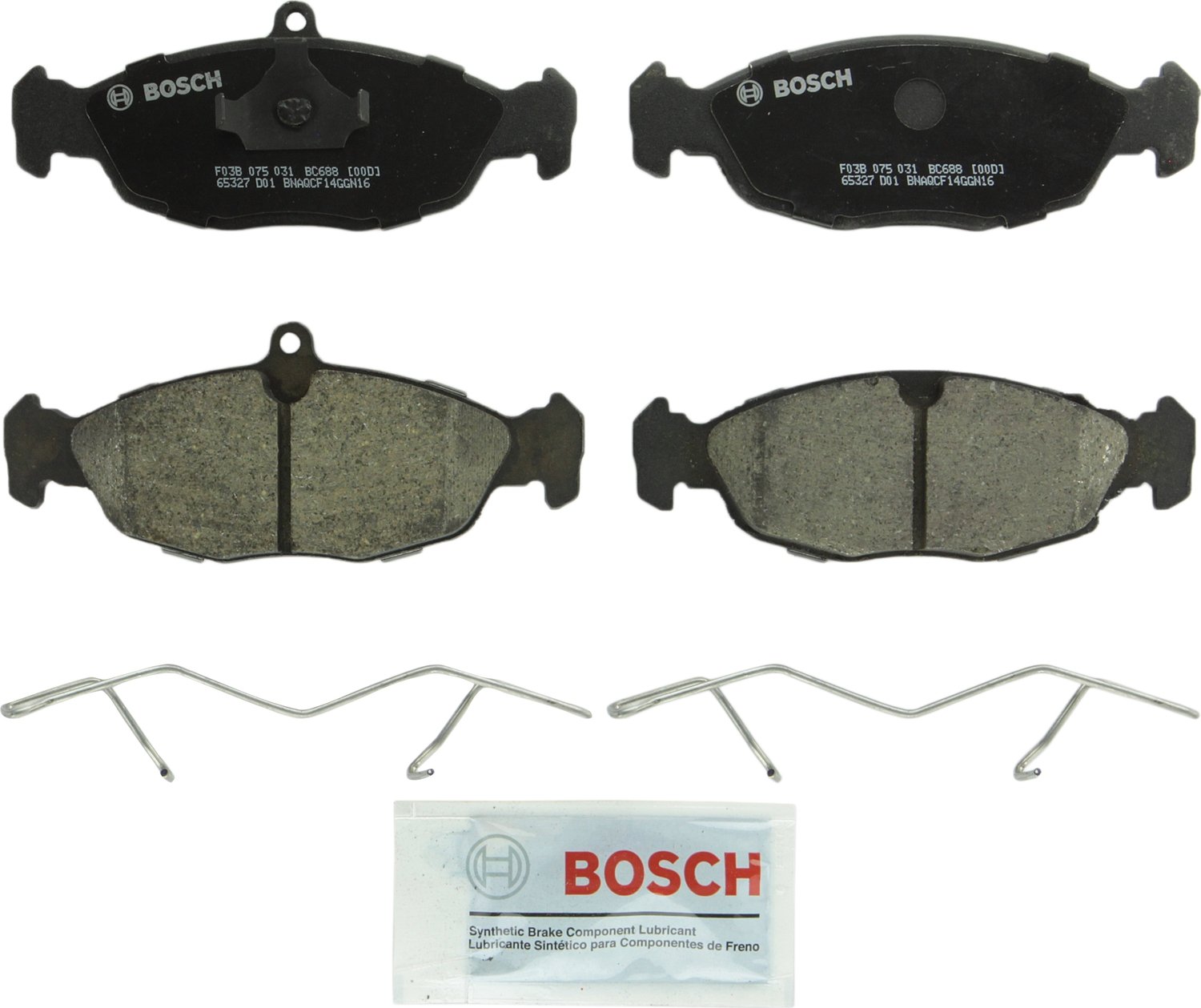 Bosch Automotive BP1078 QuietCast Premium Semi-Metallic Disc Brake Pad Set For: Subaru Forester, Legacy, Outback, B9 Tribeca, Tribeca, WRX, Front — view 108