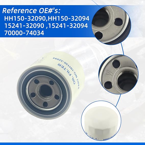 HH150-32094 For Kubota Oil Filter For Kubota Tractors Diesel Oil Filter | For ZD1211 ZD1211 B8200 B9200 F3080 F3990 B1550 B1700 BX2660 BX2670 G1900 G2000 G3200 B5200 B6100 B6200 B7100