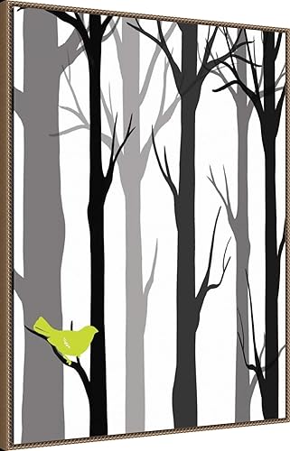 Miniatura 2 de Amanti Art Framed Canvas Wall Art Print (32x42) Forest Silhouette I by June Erica Vess Float Framed Canvas Art for Wall Decor, Living Room, Bedroom,