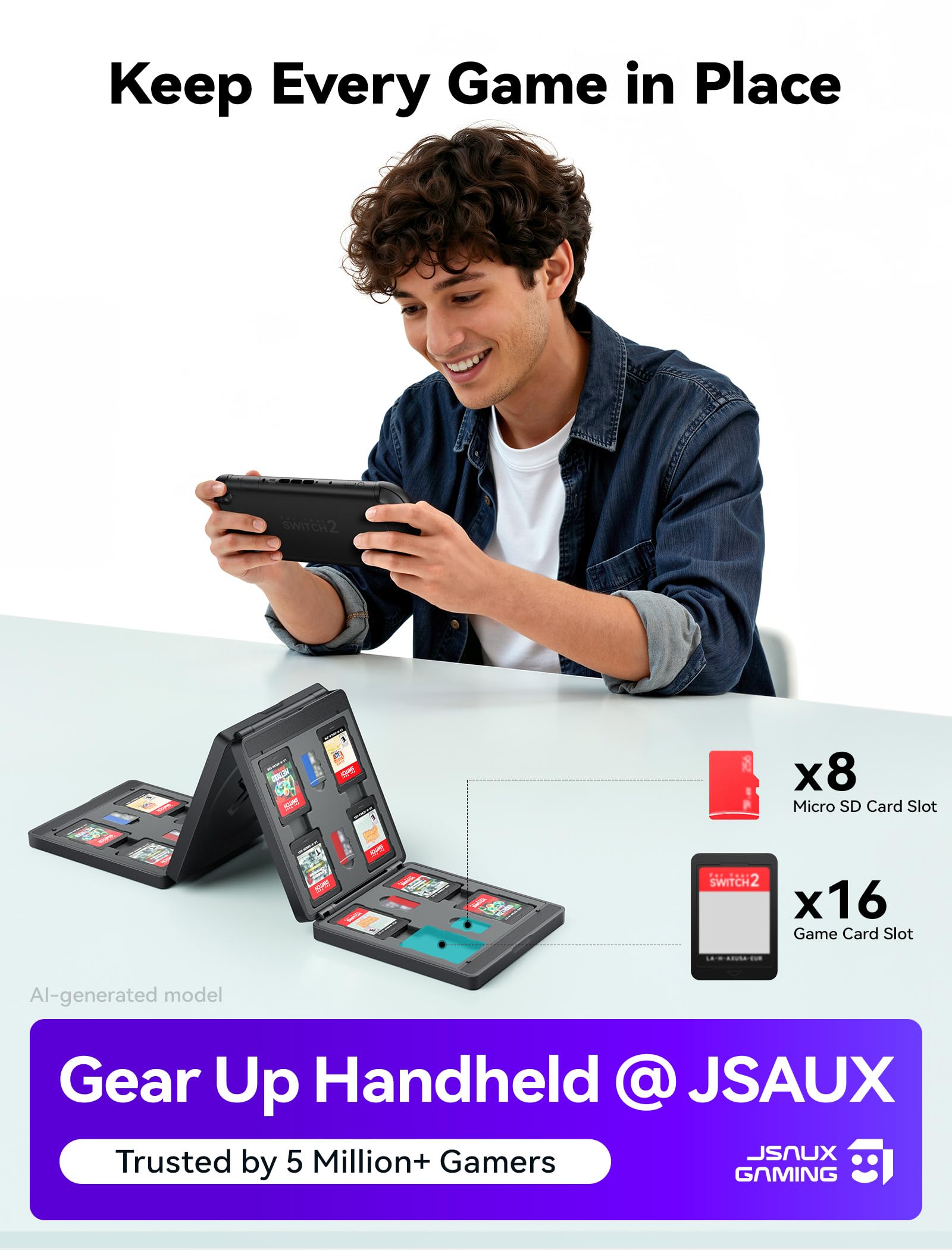 Amazon.com: JSAUX 4-Fold Game Card Case for Nintendo Switch 2/OLED