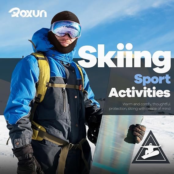 ROXUN Balaclava Ski Mask, 5 Pack Neck Gaiter Motorcycle Summer Cooling | UV Protection Shiesty, Windproof Scarf for Men/Women, Face Mask, Versatile Use