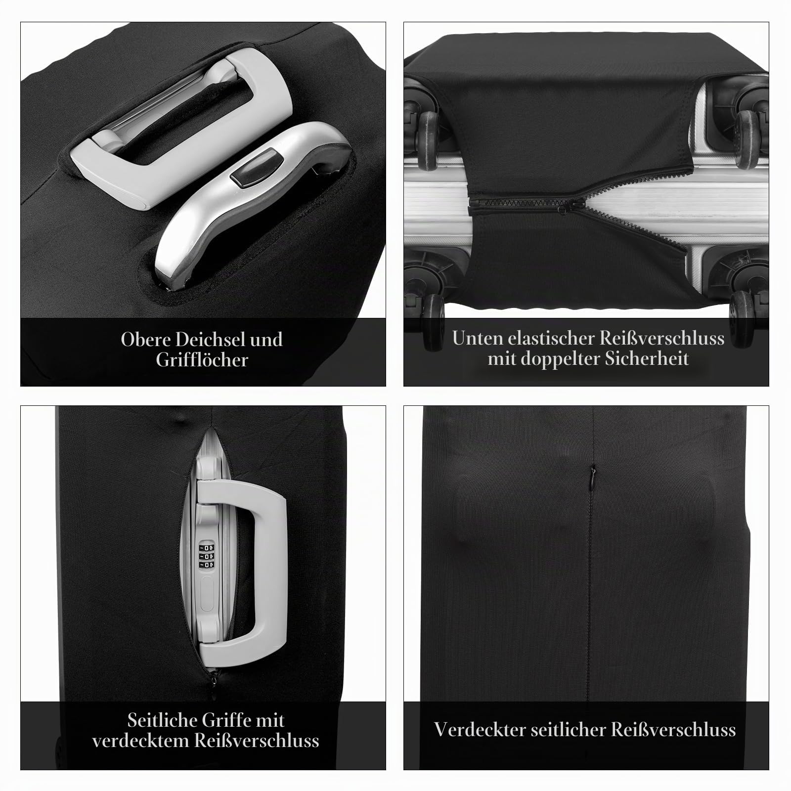 Adorila Reisegepäck-Abdeckung, waschbar, elastisch, Kofferabdeckung, Gepäckschutzhülle