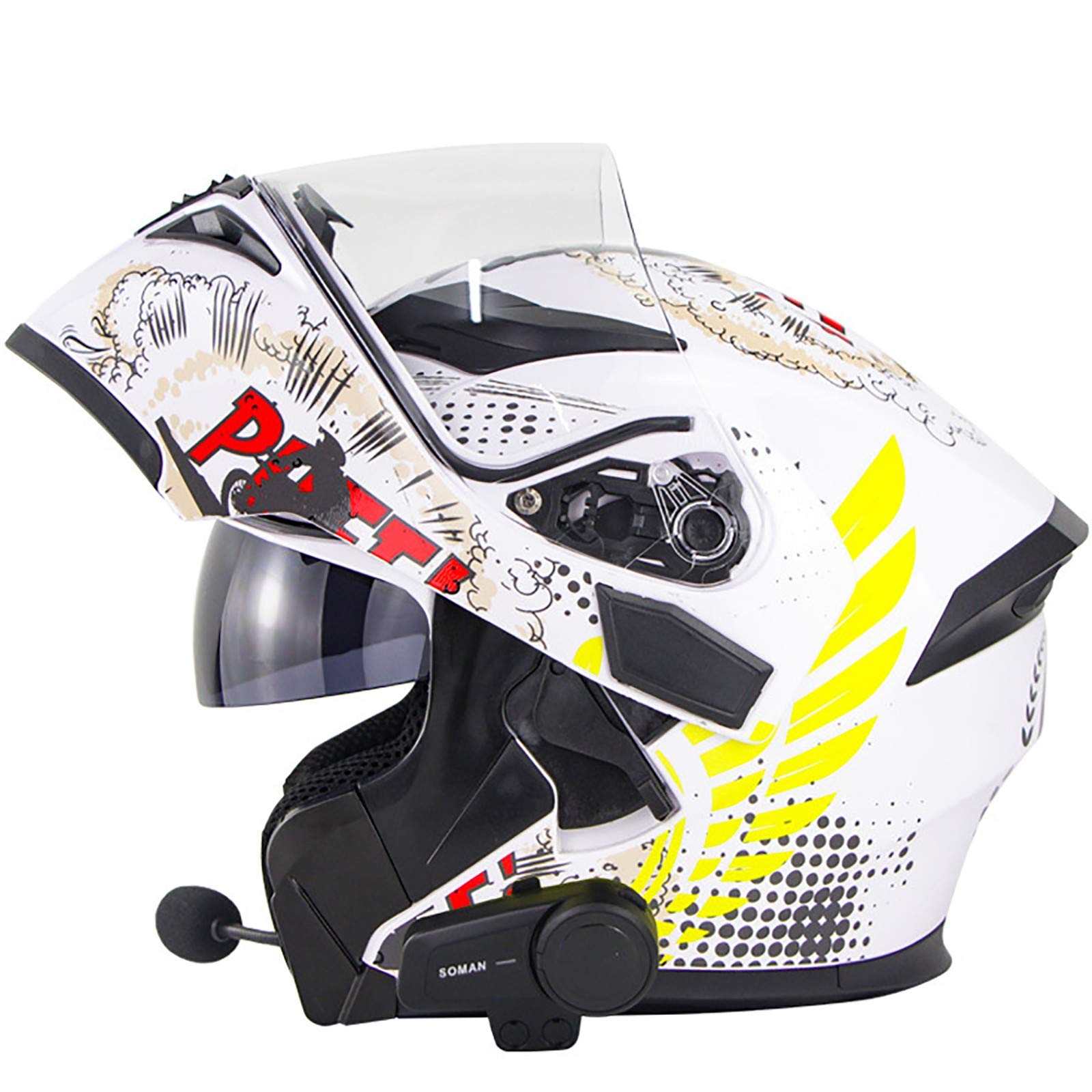 Casque intégral modulable X5 anti-buée avec double visière et Bluetooth M2