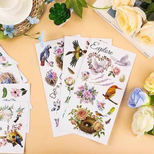 Miniatura 4 de 12 hojas de calcomanías para decoración de otoño con hojas de arce y calabaza, transferencia de girasol, calcomanías para muebles de madera y