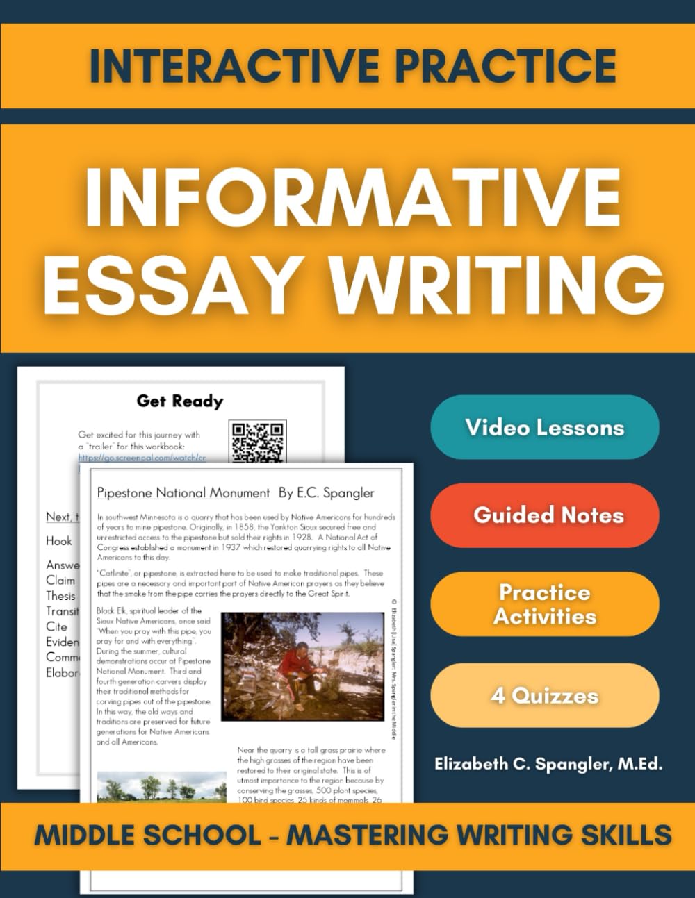 Informative Essay Writing Workbook for Middle School: How To Write An Essay Workbook, Writing Skills Grade 7, Grade 8