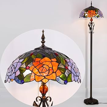 AVIVADIRECT Tiffany Floor Lamp Stained Glass Standing