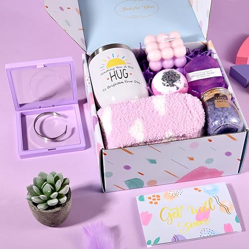 Miniatura 2 de Regalos para mujeres después de la cirugía con texto en inglés Get Well Soon, regalos para amigos enfermos, mujeres, mamá, pacientes con cáncer,