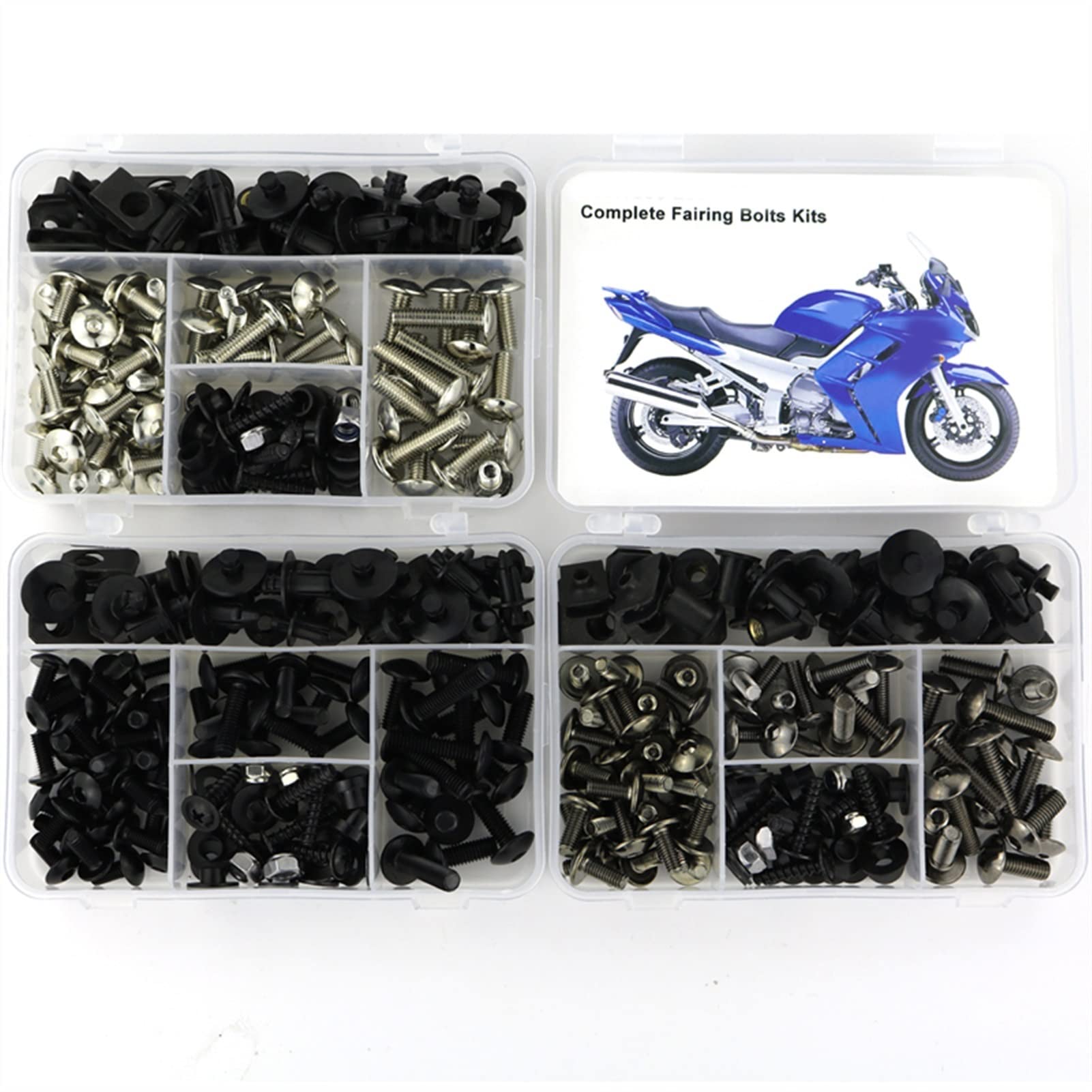 Produktbild von Verkleidungsschrauben Kit Verkleidungsschrauben Set Für Yamaha FJR1300 2004-2015 - Aluminium Karosserieschrauben Yamaha FJR1300 Karosserieschrauben 2004-2015