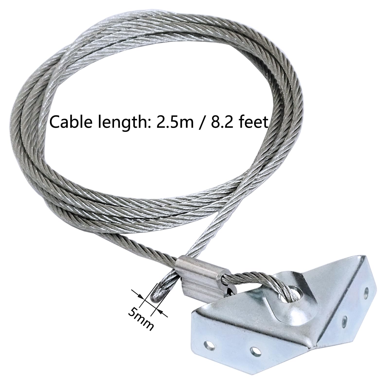 Young Wolf Legierter Stahl, der Anti-Sag Garten Tür Tor Kabel Kits für Outdoor Holz Zaun Tor Unterstützung (2, Silber)