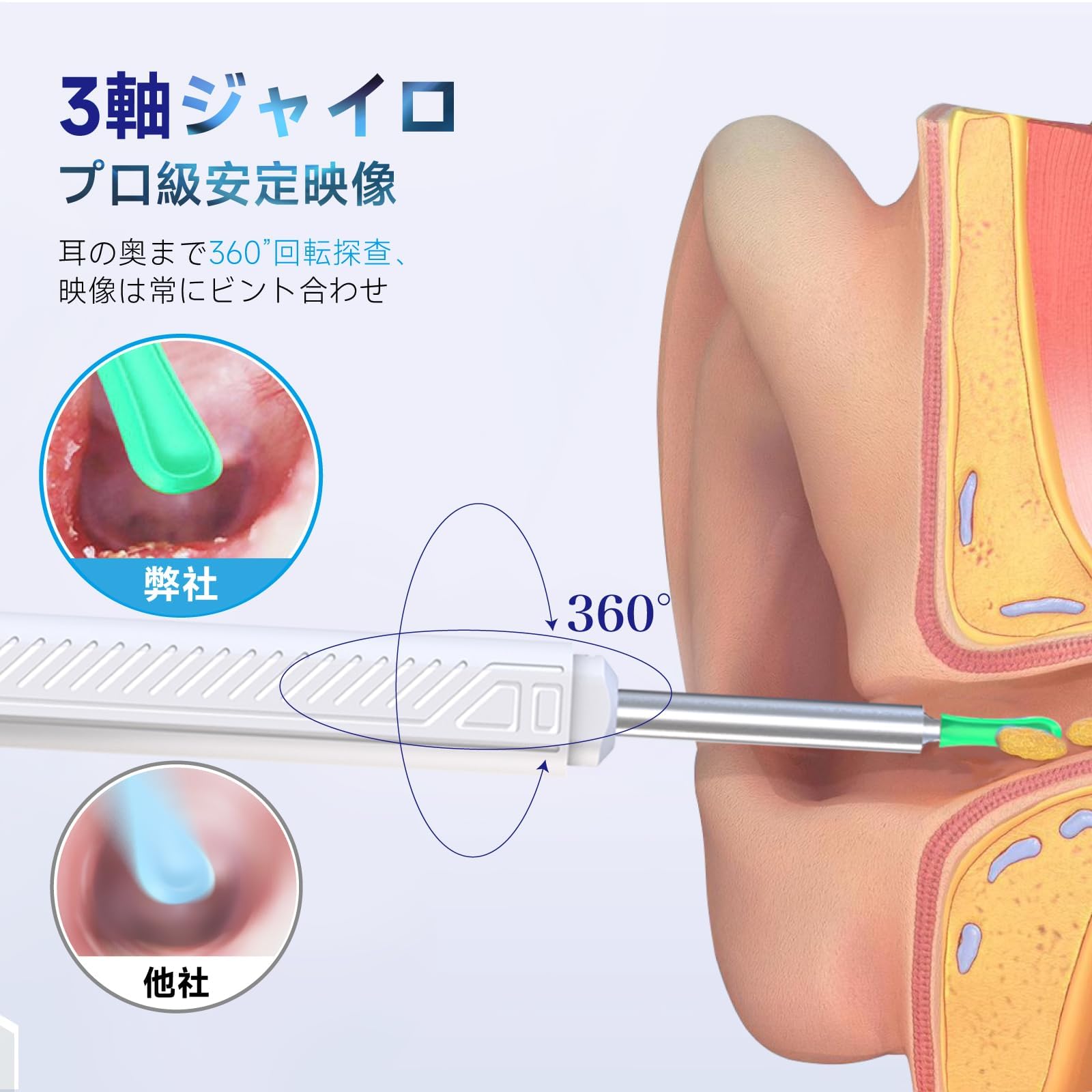 Amazon.co.jp: Orstad 耳かきカメラ付き 【2000W画素】耳掃除ライト