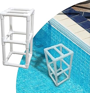 Underwater Pool Stool with Foot Rest, Pool Stools for Under Water, Poolside Chairs for