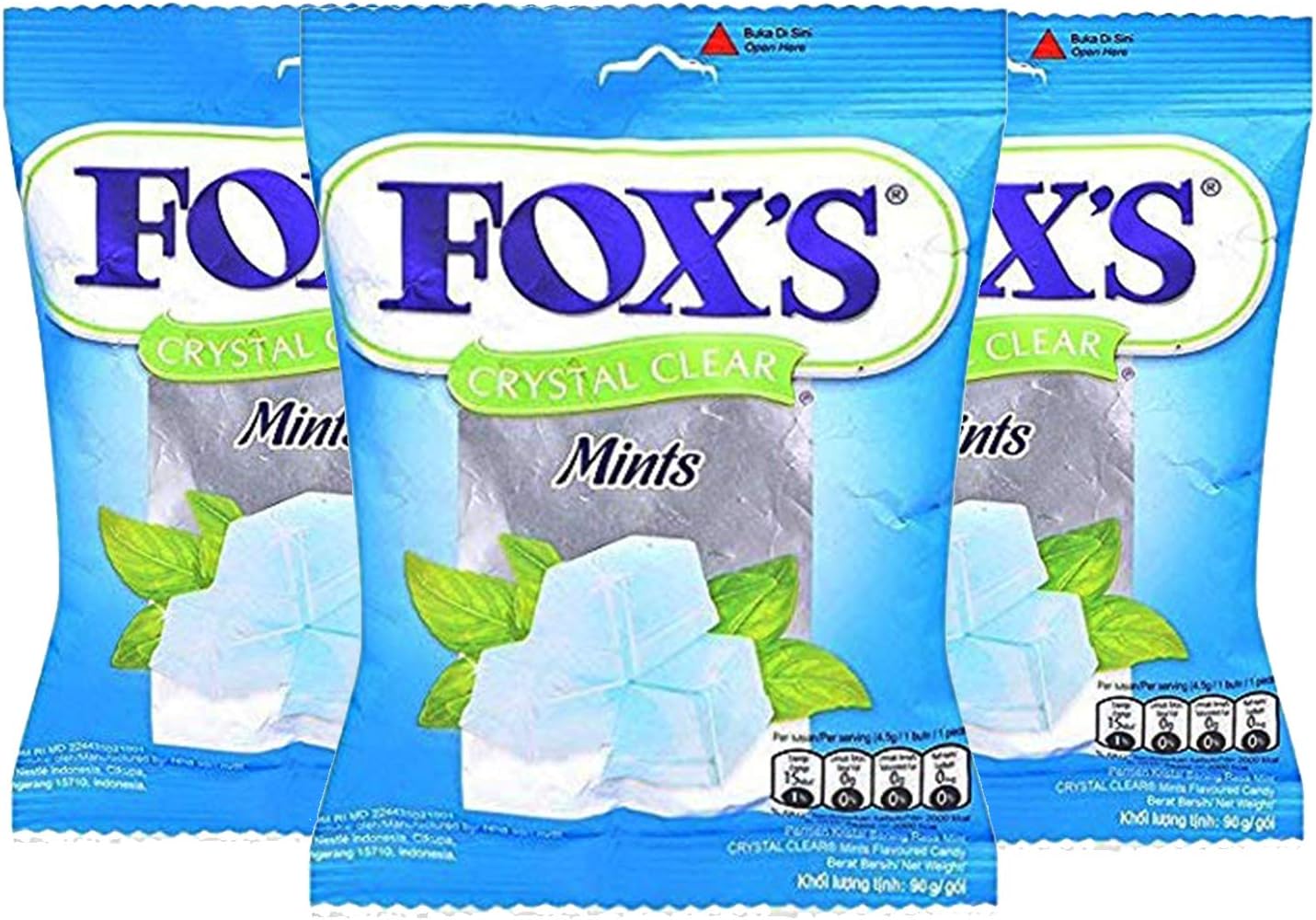 Crystal Clear Mints Candy, 3.17 oz ℮ 90 g, 3 Pack