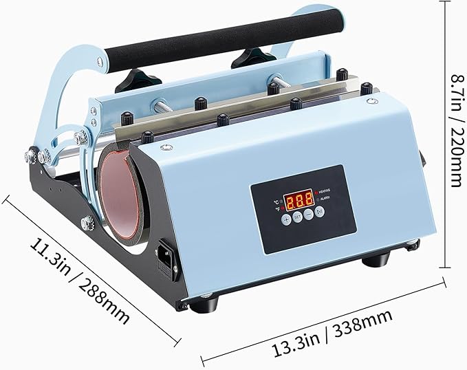 Prensa de Calor para Tazas Happybuy 11-30 oz, Azul miniatura 8