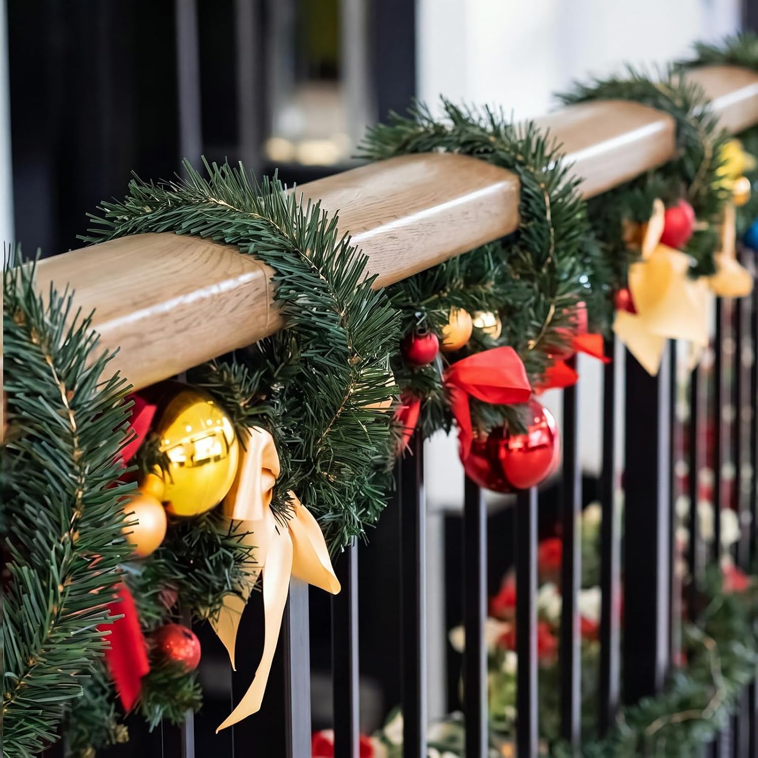 Norme 100 Pcs Christmas Canadian Pine Wired Stem Garland Tie, 2 x 20 Inch image 3