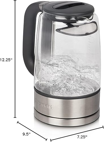 Vista 31 de Cuisinart PerfecTemp - Hervidor eléctrico de 1.7 litros, tetera eléctrica inalámbrica, 1500 W para calentamiento rápido, 6 temperaturas Acero