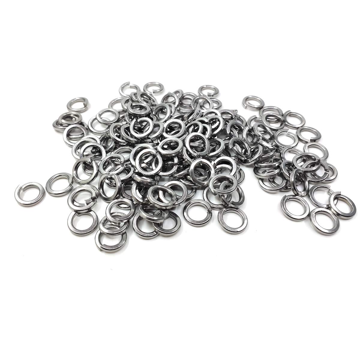 M8 Stainless Steel Split Lock Washers, 8mm ID, 12mm OD,18-8 (304) Stainless Steel, Spring Lock Washers for M8 Screw Bolts 150pcs (M8)