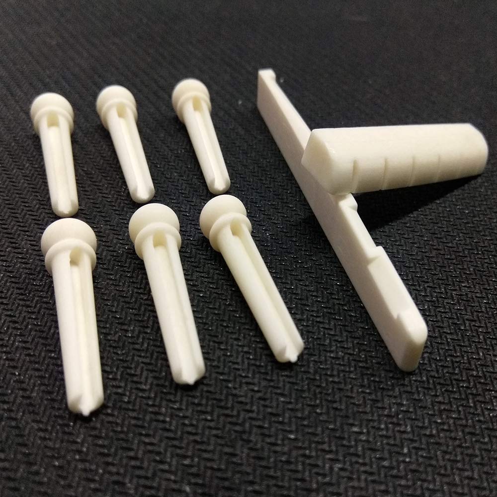 DISENS Acoustic Guitar Bone Bridge Pins,6 String