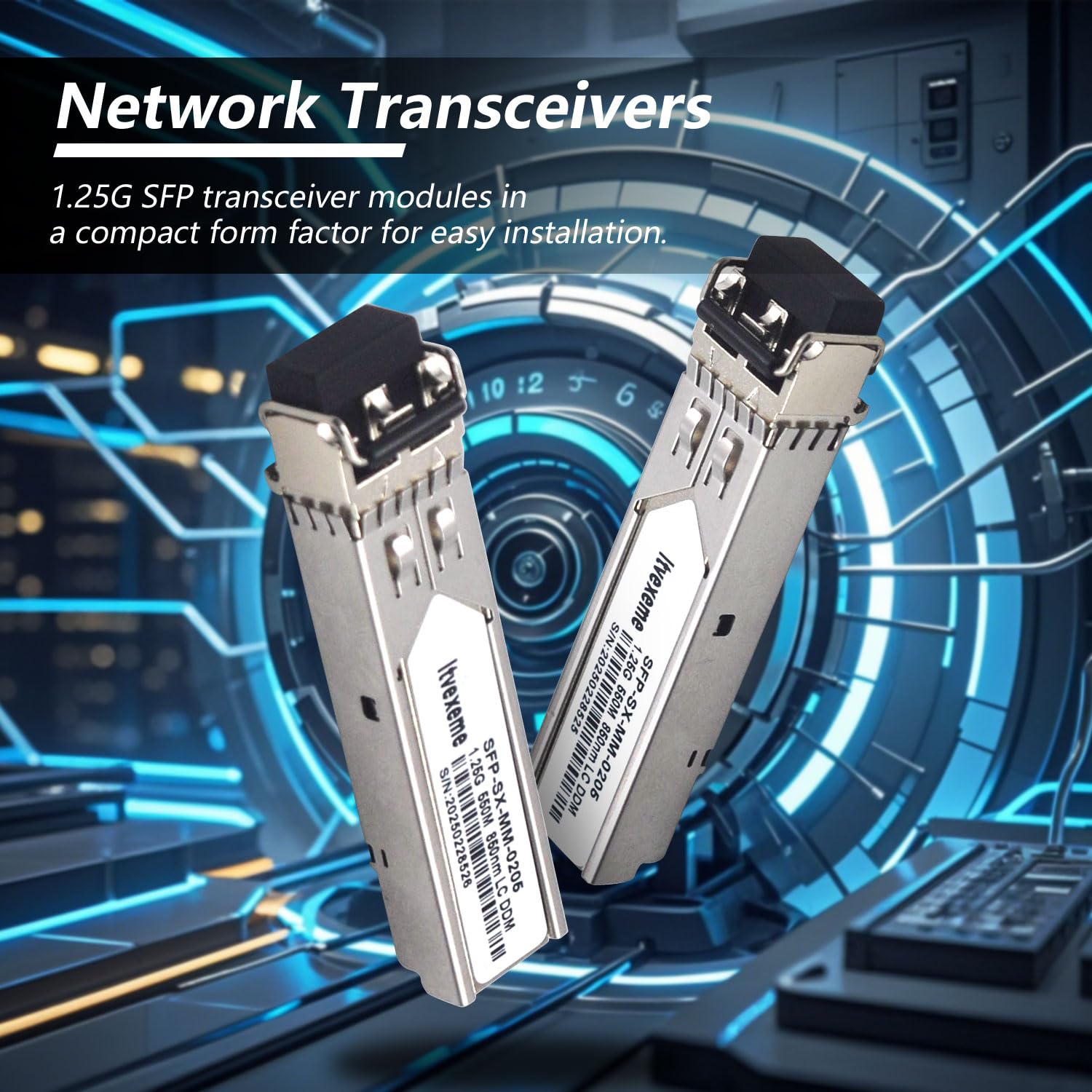 10 modułów SFP LC Multimode 1,25 G, nadajnik-odbiornik światłowodowy 1000Base-SX, 850 nm MMF, 550 m, do routera, karty sieciowej, przełączników, zapory ogniowej itp