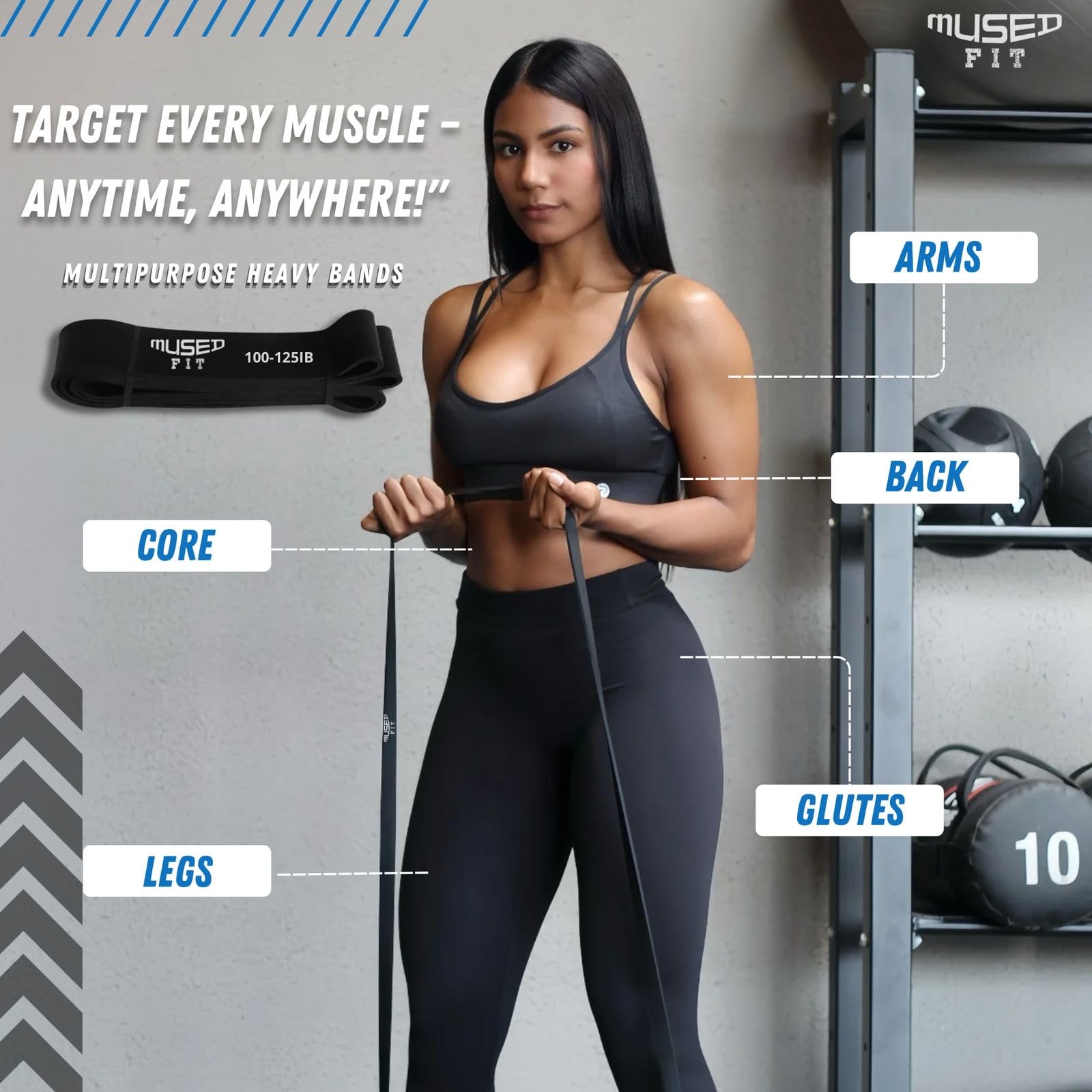 Set di fasce di resistenza per trazioni: 100% gomma naturale (5 livelli con gancio per porta), fasce elastiche per fitness per casa, palestra, ideali per allenamento Sringht, fisioterapia, crossfit,