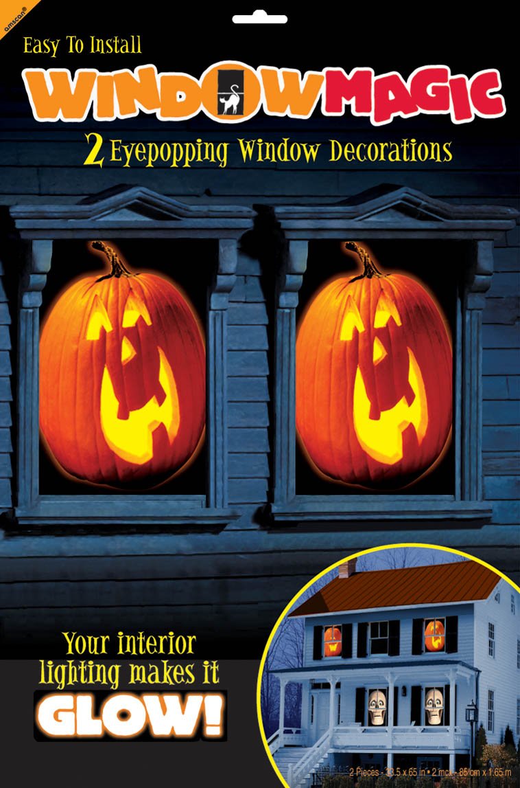 Pumpkin Window Magic Decorating Kit 2ct