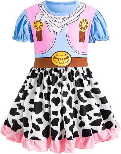 Miniatura 2 de Disfraz de vaquera para niñas, disfraz de vaquera para Halloween, disfraz de vaquera con sombrero