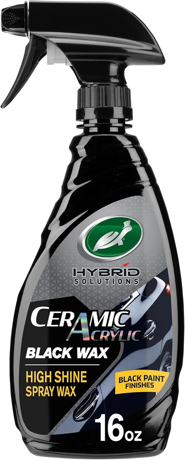 Turtle Wax 53447 Hybrid Solutions Ceramic Acrylic Black Spray Wax Formulated for Black Car Paint