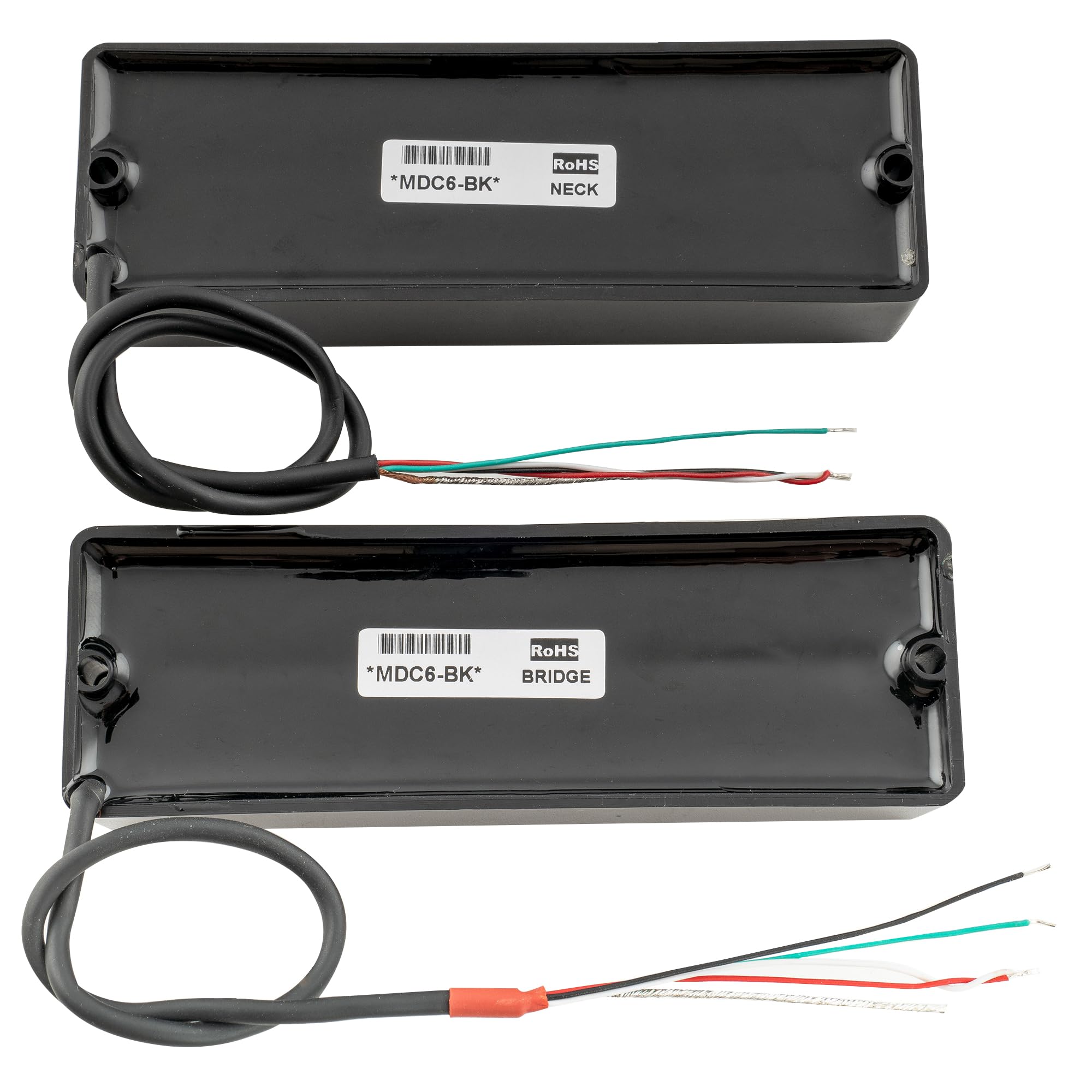 Artec MDC6 Cerámico Bajo Soapbar Pastillas Pickups Set 16K para Eléctrico Bajo 6 Cuerdas, Negro