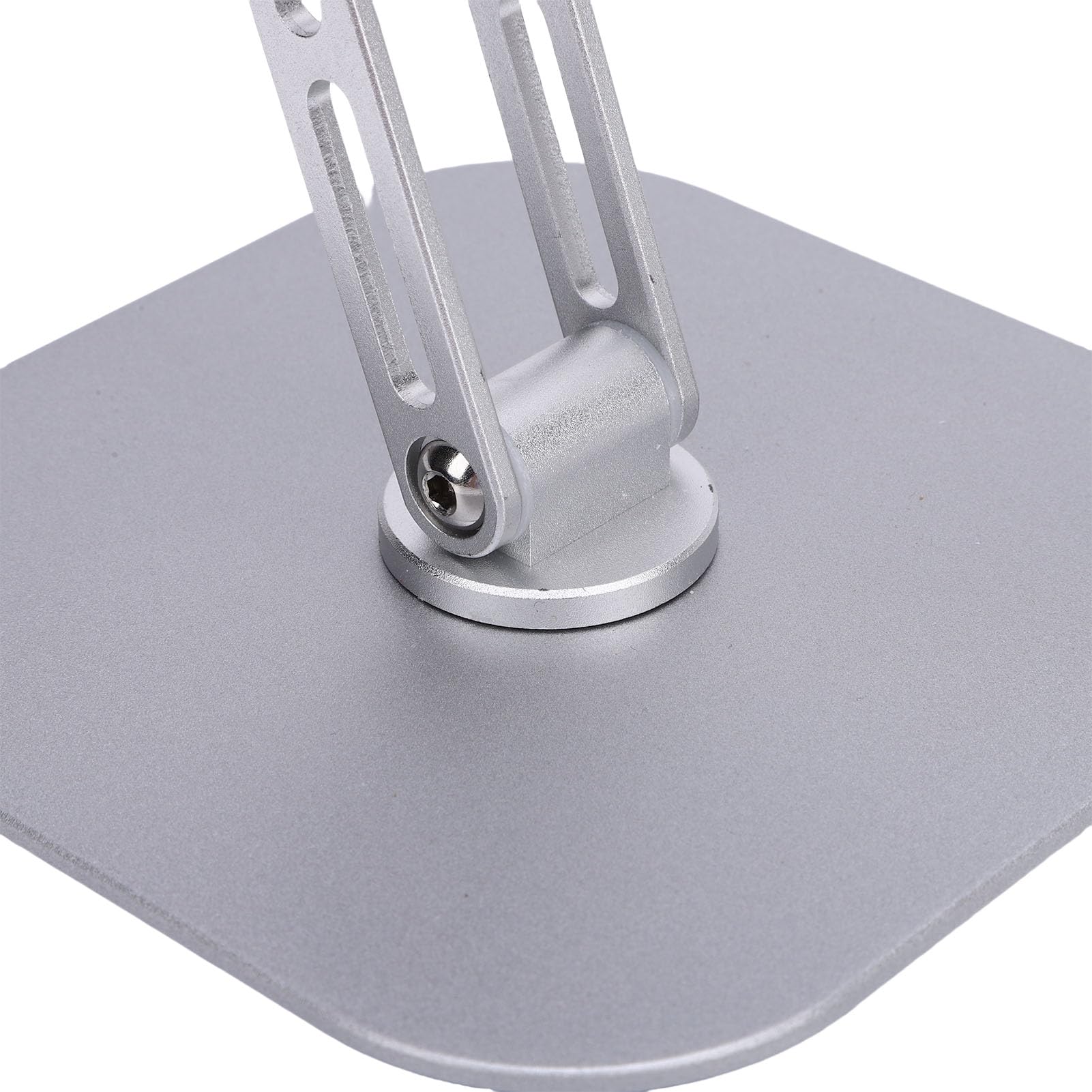 Supporto per tablet da scrivania Supporto per tablet da scrivania in metallo regolabile pieghevole girevole a 360 gradi per telefono cellulare e tablet Costruzione in lega (Argento)