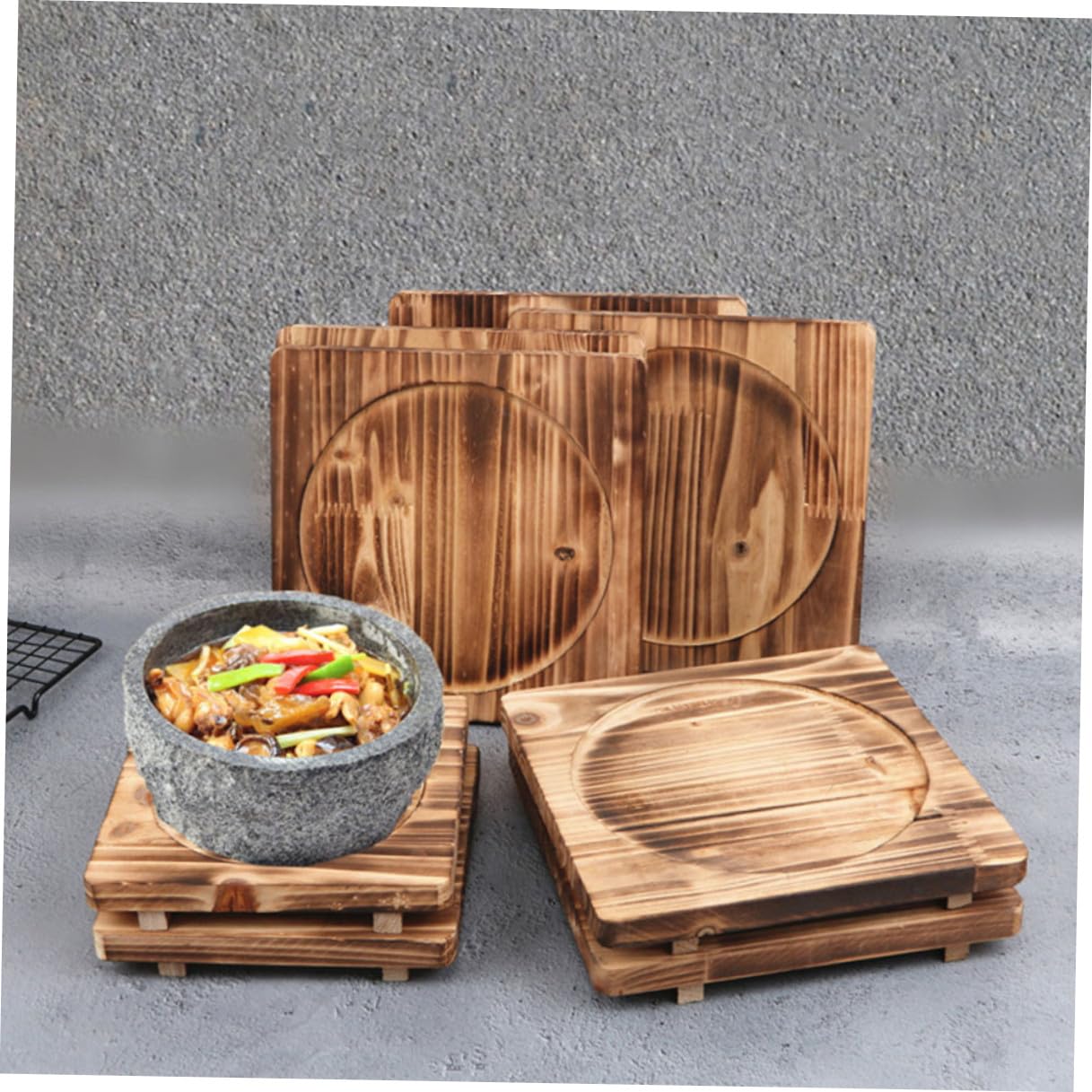 DOITOOL Tapete Aislante de Calor de Madera Resistente y Antideslizante para Ollas y Cazuelas, Suministro Práctico para Cocina Fácil de Limpiar