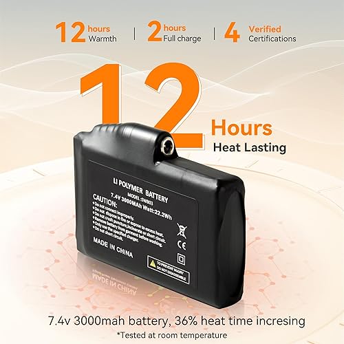 Miniatura 4 de SAVIOR HEAT Manoplas calefactables con batería, guantes de esquí eléctricos mejorados, recargables para esquí, camping, senderismo, artritis, manos,