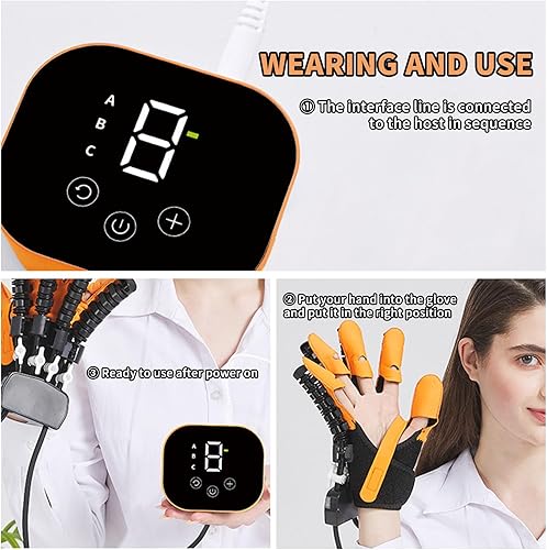Miniatura 4 de GAOXIAO Rehabilitation Robot Gloves Finger Training Cerebral Palsy Stroke Hemiplegia Patient Finger and Hand Function Trainer Rehab Left Recovery