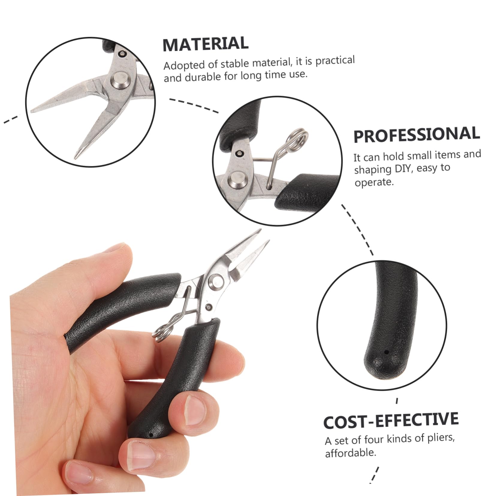 EXCEART 12pezzi Pinze Fatte Mano Per Creazione Di Gioielli Strumenti Resistente Con Pinza Punta e Rotonda Per Lavori Di Artigianato