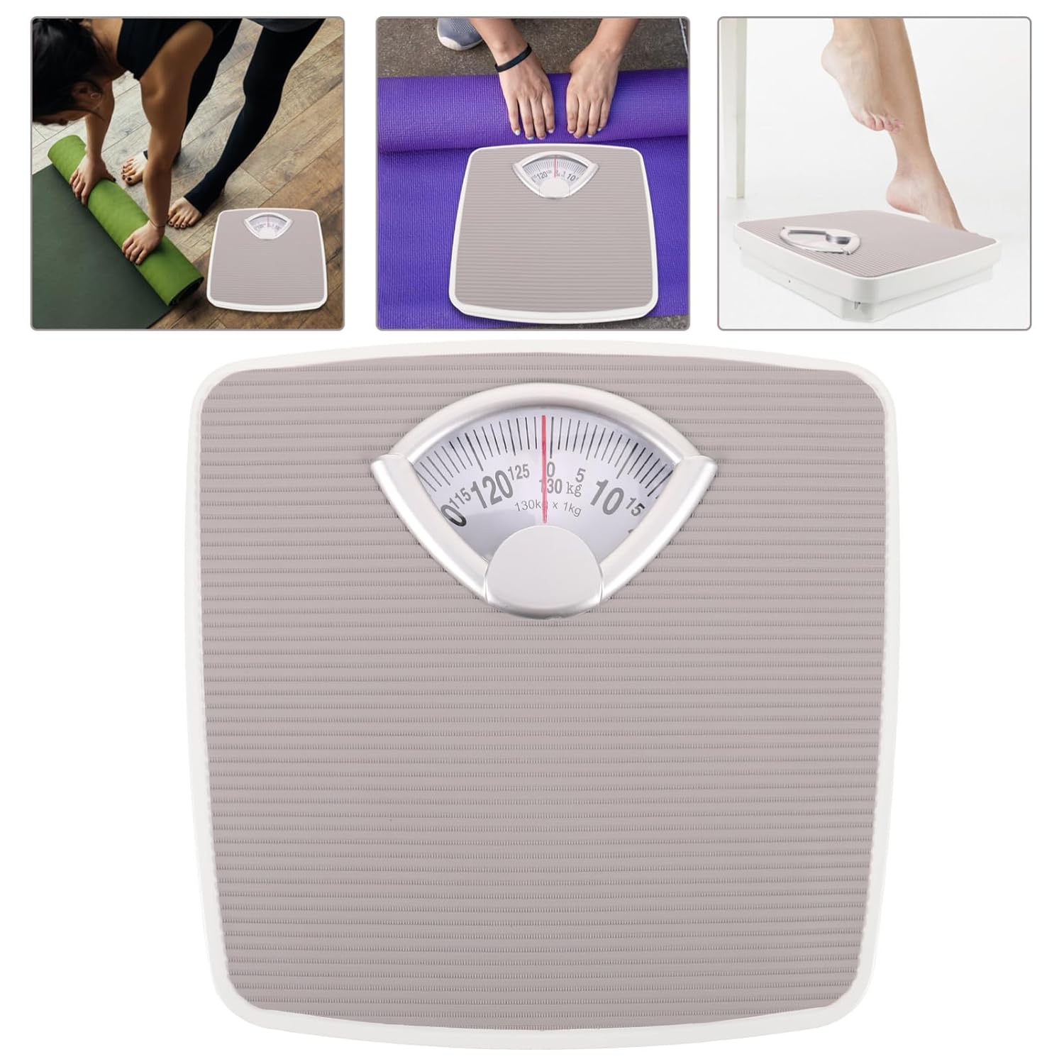 Mechanical Weight Scale Analog Bathroom Scale for Height Weight Tracking Sturdy Iron Construction
